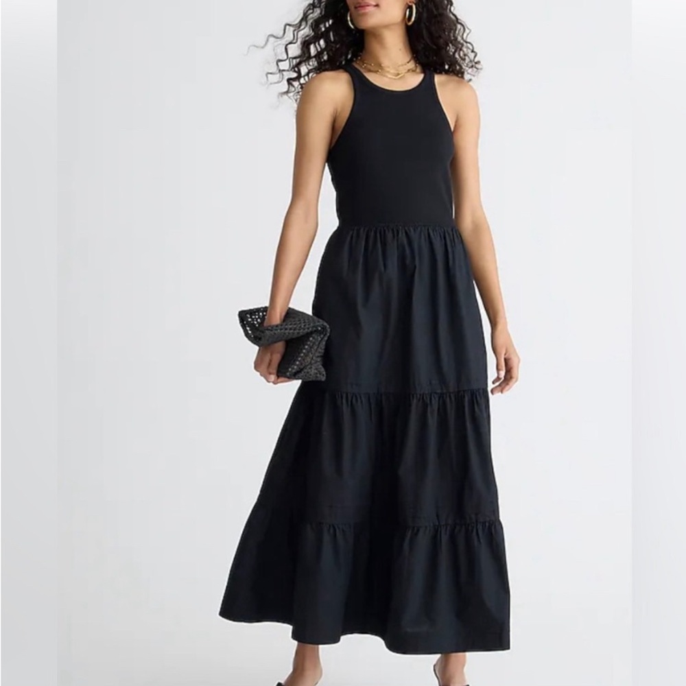 J. Crew Vintage high-neck cutaway tank poplin dress size XXS